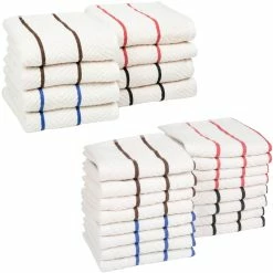 Flash Sale ✨ Lavish Home 100% Combed Cotton Dishcloth And Dishtowel 24 Pc. Set ????