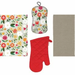 Cheapest ???? MUkitchen Oven Mitt, Kitchen Towels And 2-in-1 Sponge Set ????