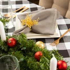 New ???? Design Imports Black Buffalo Check Tablecloth ???? -Benson Mills shop unnamed file 30