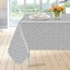 Hot Sale ⌛ Homewear Linens Silvia Damask PEVA Tablecloth 52 X 70 In. ????