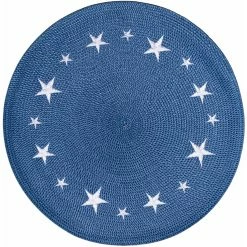 Benson Mills shop 7 Outlet ⭐ Benson Mills Americana Round Braided Placemat With Embroidered Stars ????