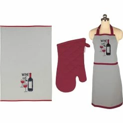 Best Sale ???? MUkitchen Kitchen Towel, Apron And Oven Mitt 3 Pc. Set ????
