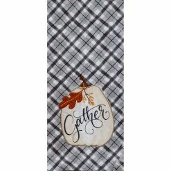 Cheap ✔️ Kay Dee Designs Gingham Pumpkin Applique Tea Towel ⭐