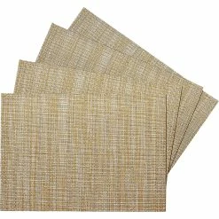 Brand new ???? Benson Mills Meridiem Metallic Woven Vinyl Placemat Set Of 4 ???? -Benson Mills shop unnamed file 386