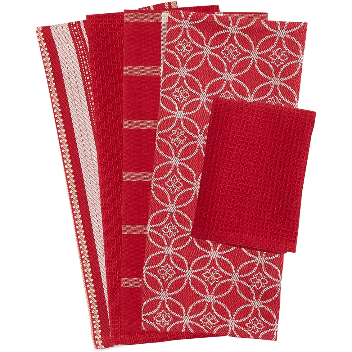 Best Sale ⌛ Design Imports Assorted Red Dishtowel & Dishcloth Set Of 5 ???? 1 Best Sale ⌛ Design Imports Assorted Red Dishtowel & Dishcloth Set Of 5 ????