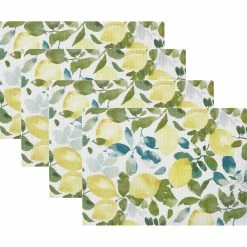 Best reviews of ???? Benson Mills Fragrant Lemons Vinyl Placemats Set Of 4 ????