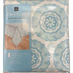 Outlet ???? Homewear Sonya Medallion PEVA Tablecloth 60 X 84 In. ❤️