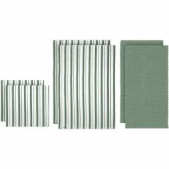 Promo ???? MUKitchen Basketweave Kitchen Towel, Dish Cloths And Solid Rigid Towel Set Of 3 ⌛