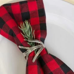 Cheap ✨ Design Imports Antique Silver Branch Napkin Ring Set Of 6 ???? -Benson Mills shop unnamed file 549