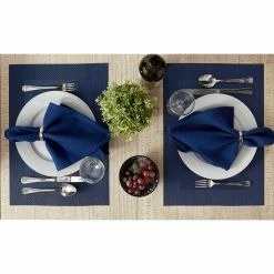 Promo ???? Design Imports Nautical Blue PVC Doubleframe Placemat 6 Pc. Set ???? -Benson Mills shop unnamed file 588