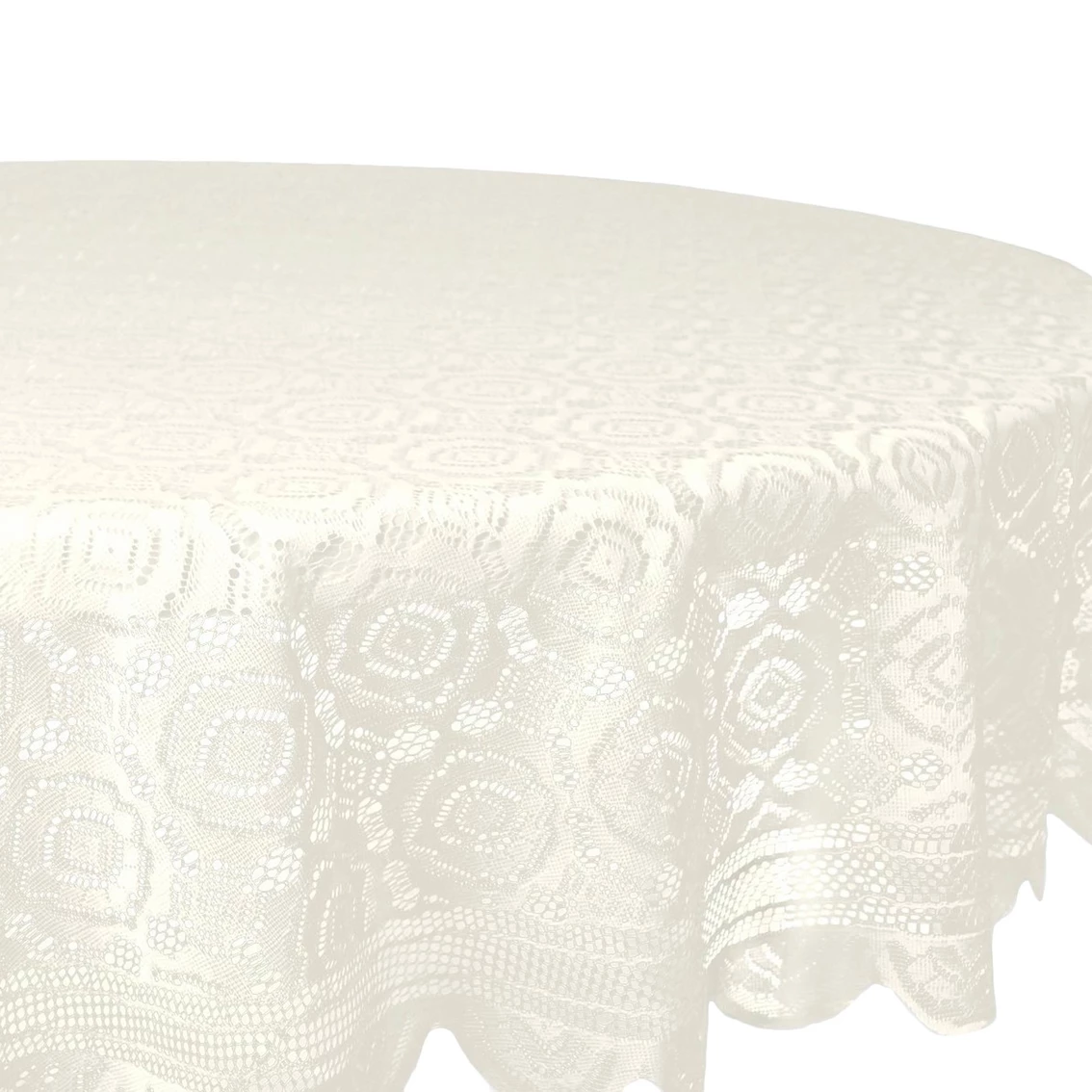 Top 10 ???? Design Imports Vintage Polyester Lace 63 In. Round Tablecloth ???? 2 Top 10 ???? Design Imports Vintage Polyester Lace 63 In. Round Tablecloth ???? - Image 2