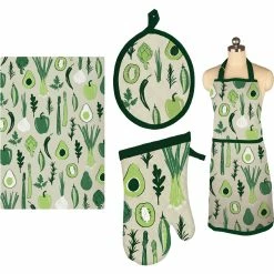 Cheap ???? MUkitchen Kitchen Towel, Apron, Oven Mitt And Pot Holder Set ????