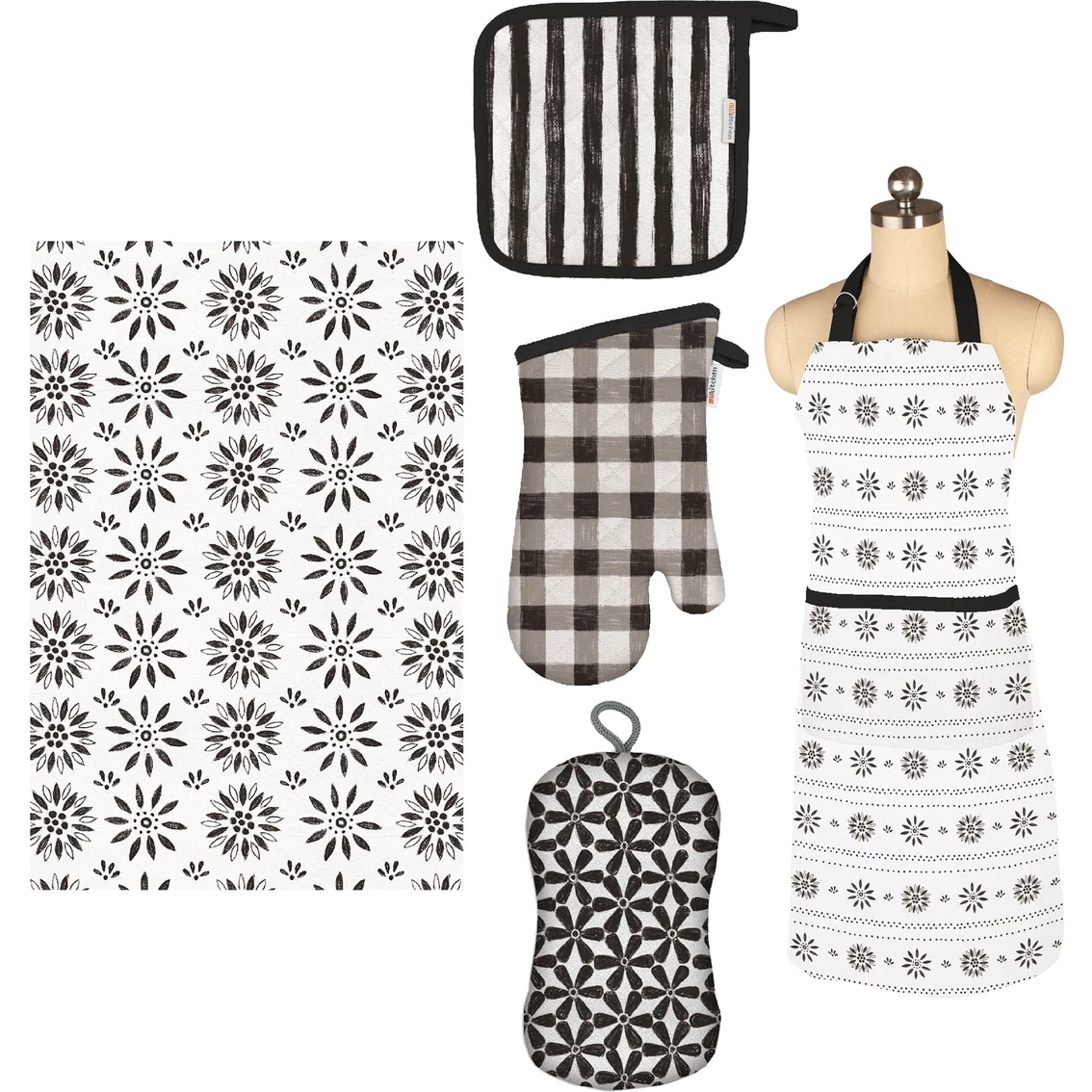 Discount ⌛ MUKitchen Kitchen Towel, Apron, Oven Mitt, Pot Holder And 2-in-1 Sponge ???? 1 Discount ⌛ MUKitchen Kitchen Towel, Apron, Oven Mitt, Pot Holder And 2-in-1 Sponge ????