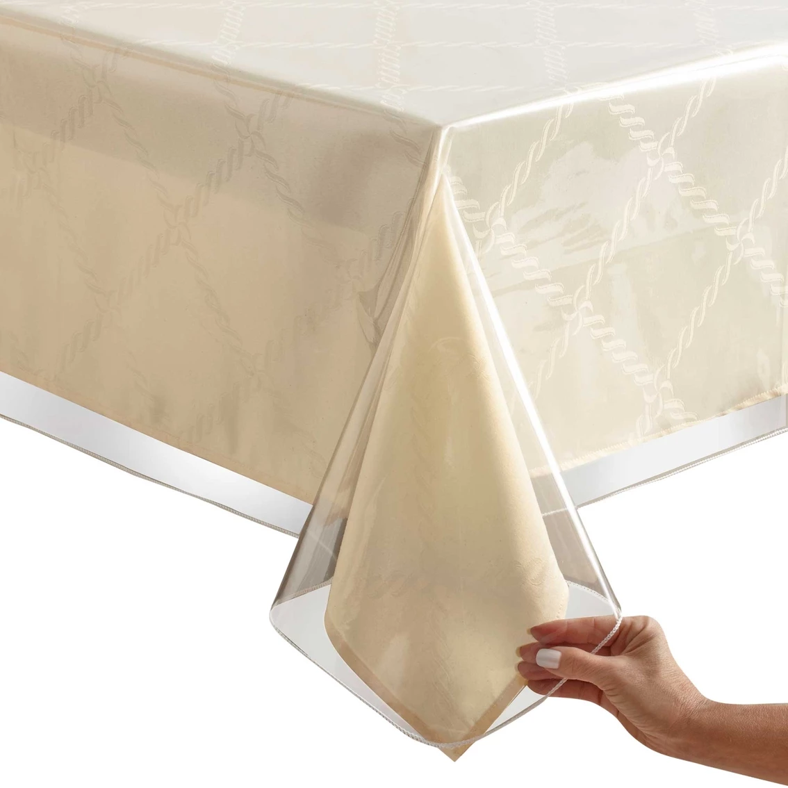 Promo ???? Benson Mills Clear Vinyl Tablecloth 60 X 104 In. ???? 1 Promo ???? Benson Mills Clear Vinyl Tablecloth 60 X 104 In. ????
