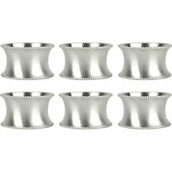 Deals ✨ Design Imports Beaded Silver Napkin Ring (Set Of 6) ⭐