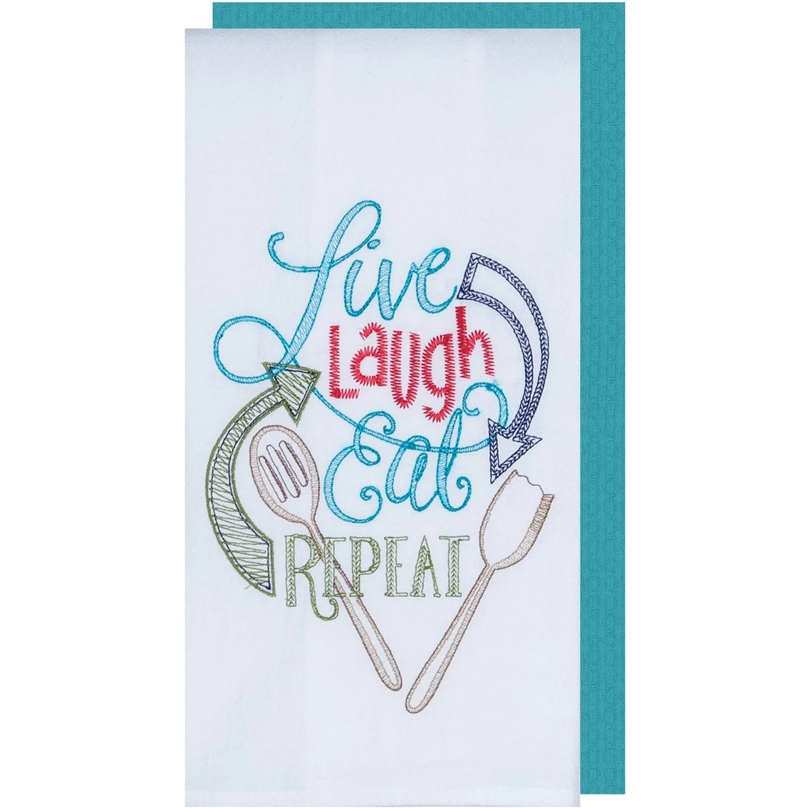 Top 10 ???? Kay Dee Designs Live Laugh Eat Repeat Embroidered Flour Sack Towel 2 Pk. ⌛ 1 Top 10 ???? Kay Dee Designs Live Laugh Eat Repeat Embroidered Flour Sack Towel 2 Pk. ⌛