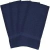 Deals ✨ Design Imports Solid Nautical Blue Waffle Terry Dishtowel 4 Pc. Set ????