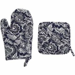 Benson Mills shop 20 Deals ✔️ Vera Bradley Java Navy And White Pot Holder And Oven Mitt Set ????